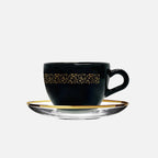 Dimlaj Touch Solo Set of 12 Pcs Coffee Cups and Saucers Gold and Black - Premium Coffee Cups from Dimlaj Touch - Just $99! 