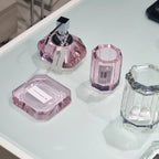 Countertop Crystal Glass Toothbrush Holder