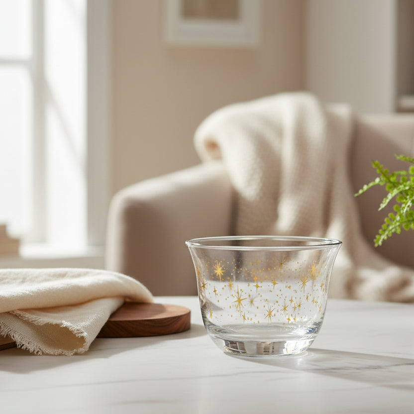 Dimlaj Touch Glimmer Set of 12 Pcs Cawa Cups Gold