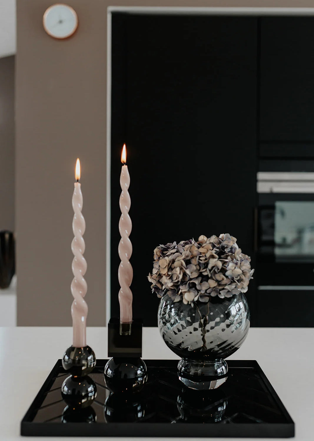 Glossy Full Curl Candle, Blossom Blush, Pack of 4