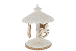 Carousel Gingerbread Figurine – Beige/White Holiday Decoration