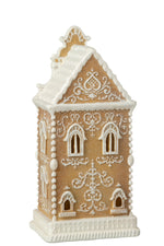 Gingerbread LED House Figurine – Holiday Decoration