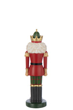 Large Red & Dark Green Nutcracker Figurine – Decorative Christmas