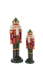 Large Red & Dark Green Nutcracker Figurine – Decorative Christmas