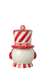 Christmas Snowman Jar with Hat – Decorative Dolomite Container