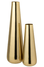 Large Rose Gold Aluminium Floor Vase – Decorative Home Accent