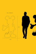 Mickey Welcome Bicolore Small Figurine - White/Gold