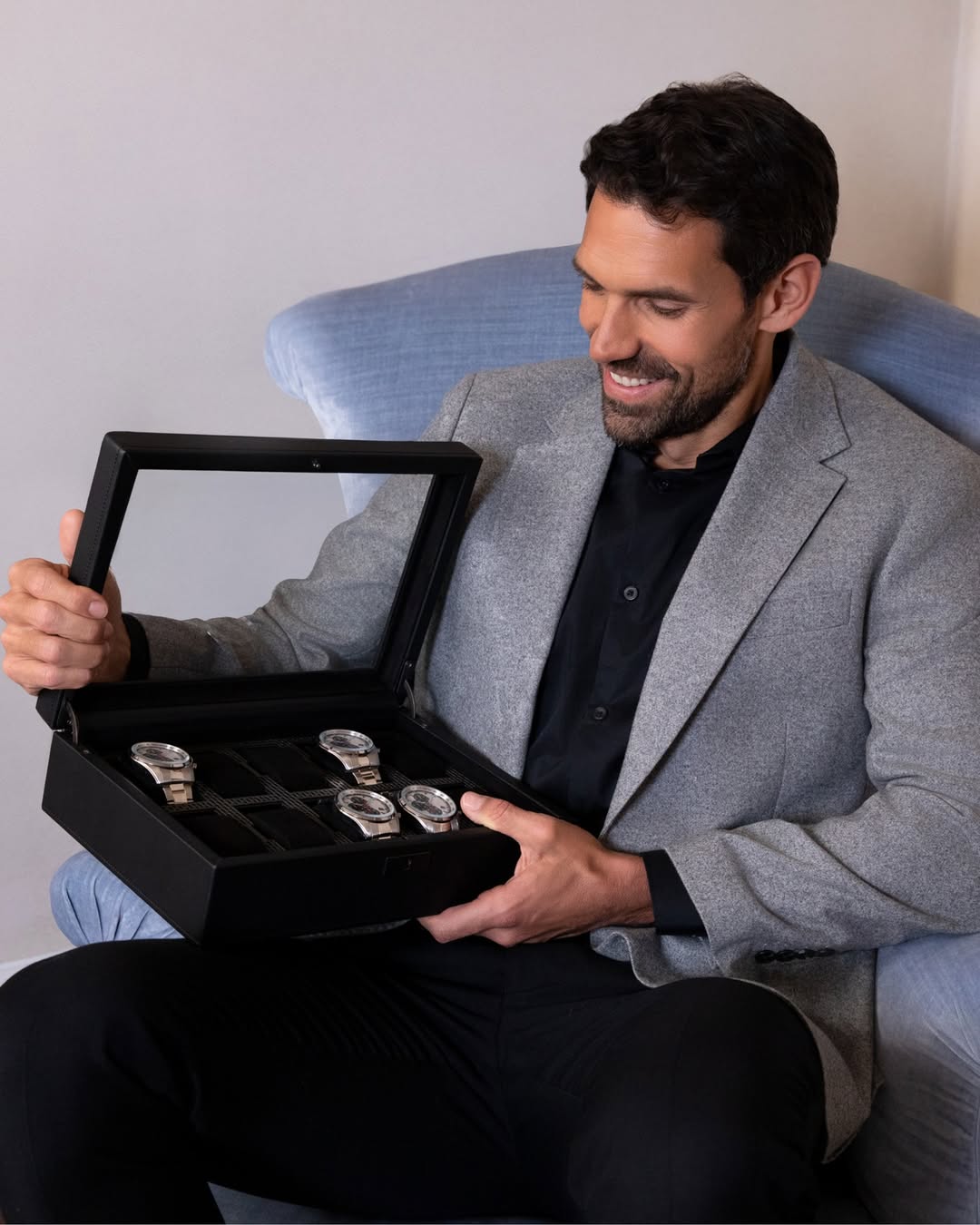 Axis 10 Piece Watch Box – Powder Coat