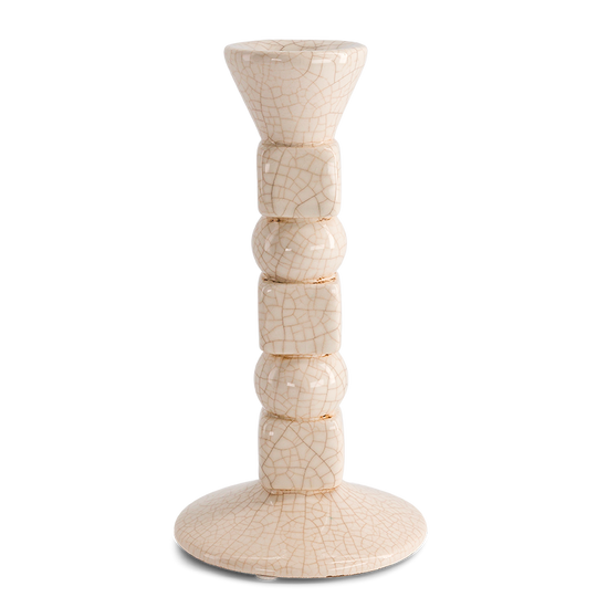 Anna — Cream White Ceramic Candleholder (Small Model)