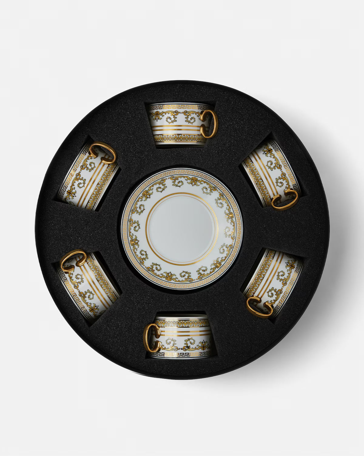 Virtus Gala Porcelain Tea Cups with Saucers – Set of 6