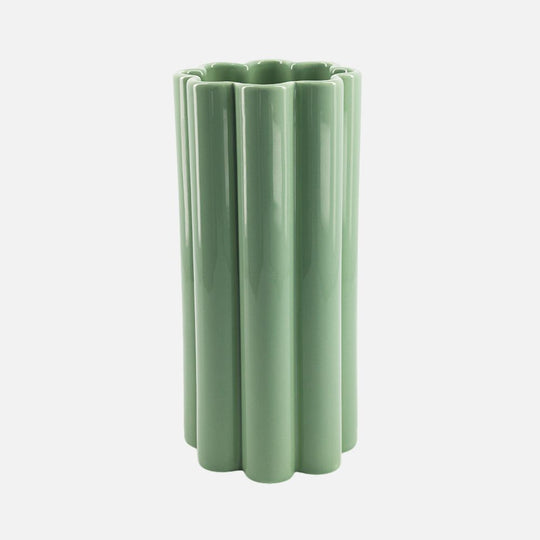 Almond Green Ceramic Vase – Duetto Solo