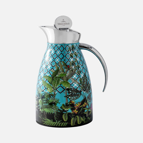 Amazonia 1L Thermos Silver Leaves Chrome for Home