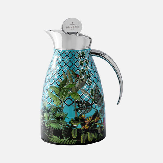 Amazonia 1L Thermos Silver Leaves Chrome for Home