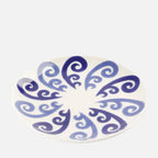 Athenee Peacock Dessert Plate – Two‑Tone Blue 21 cm