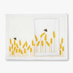 Waww La Table Lucky Blé white linen placemats by Aurélie Bidermann, set of four, alternative angle