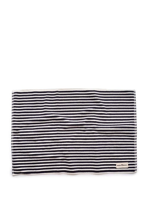 Lauren's Stripe Bath Mat, Navy,  81x50cm