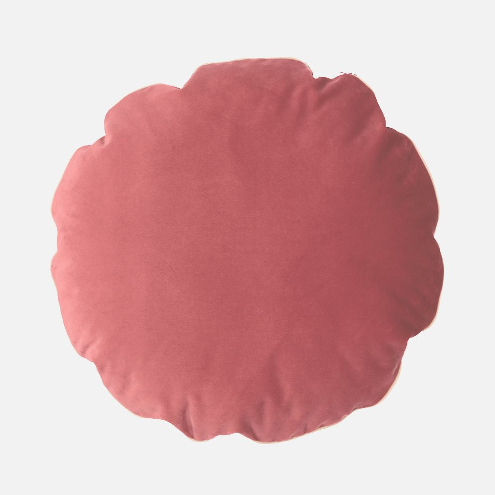 Bomboloni Round Cushion in Pink Velvet