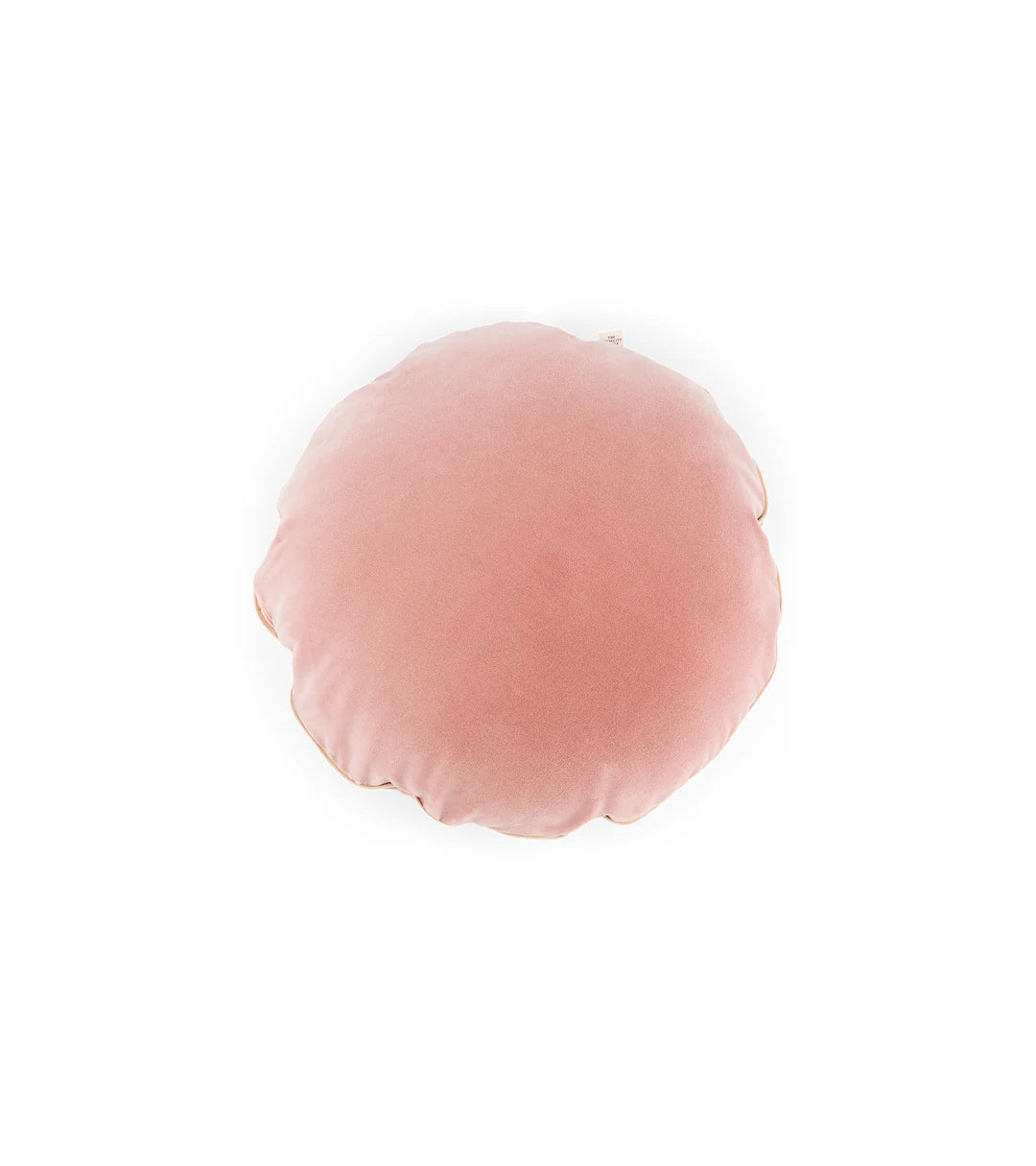 Bomboloni Round Cushion in Pink Velvet