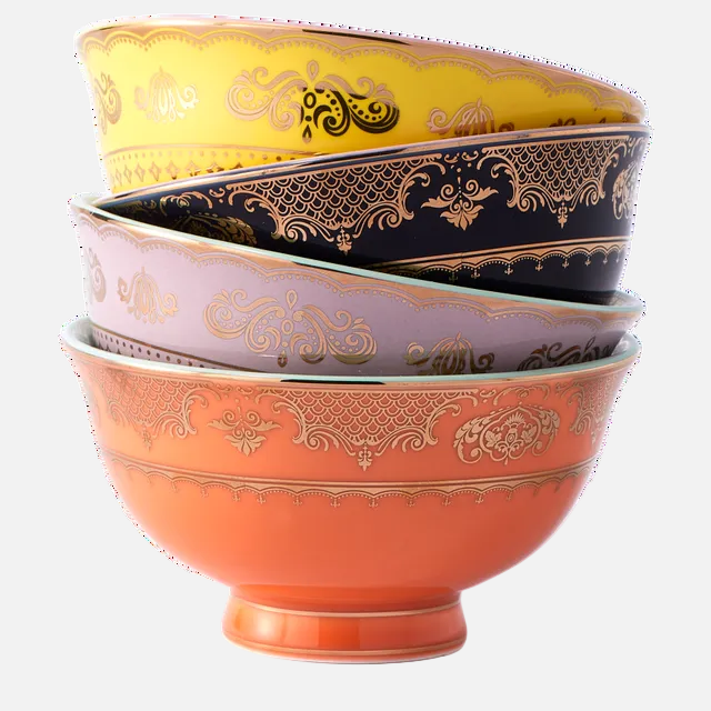 Grandpa Bowls – Multicolour Porcelain (Set of 4)