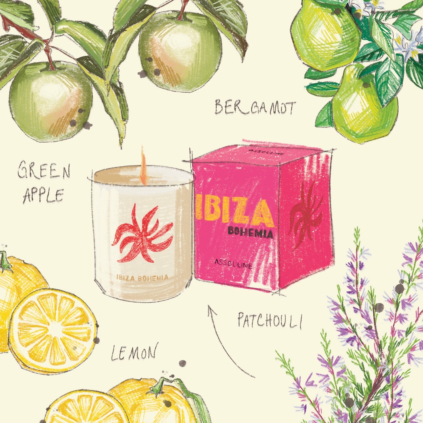 Ibiza Bohemia Travel From Home Candle ( 319 gm)