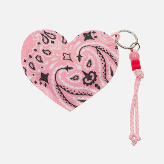 Call It Porte-Clés - Coeur Pale Pink/ Bordeaux Key Ring