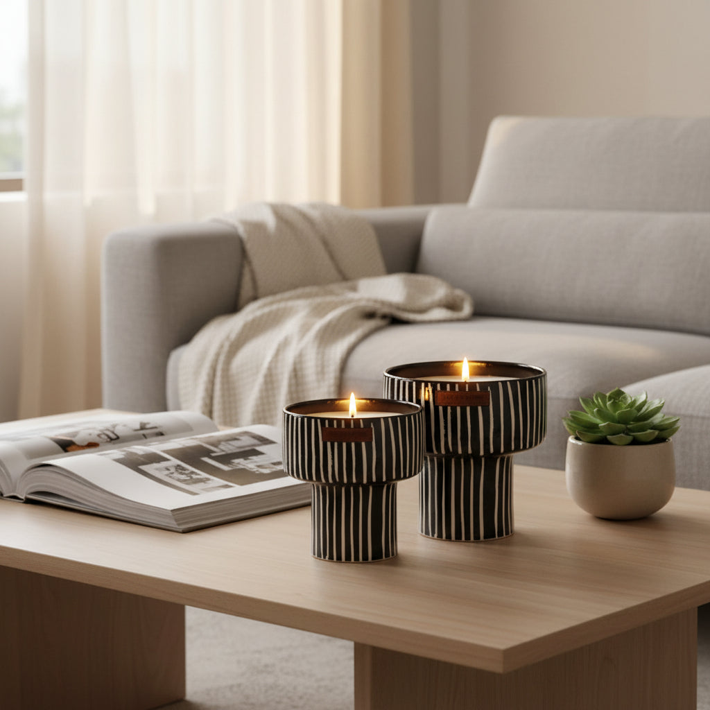 Candle Holder - Zebre  (M )