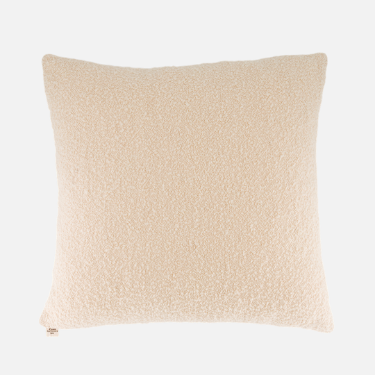 Carino Cushion — Cream White Curly Wool (45x 45cm)