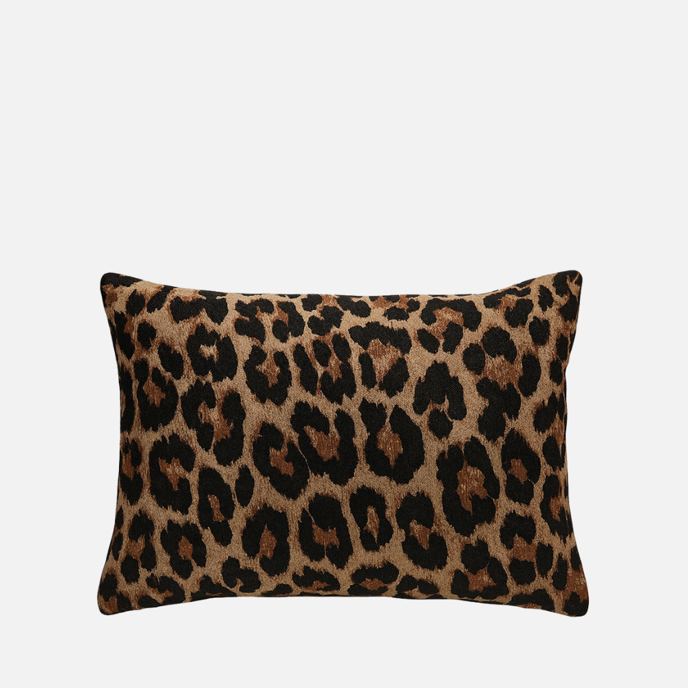 Carino Cushion — Leopard Jacquard (45x45 cm)