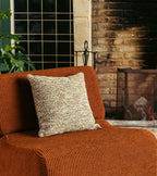 وسادة كارينو بتأثير تويد بني وأخضر (45 × 45 سم)