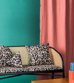 Carino Cushion — Leopard Jacquard (45 × 45 cm).