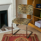 Classica Chair – Tiger Velvet & Steel Base