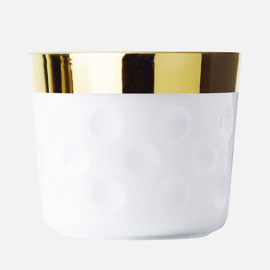 Champagne Goblet White, Dot-Pattern Relief