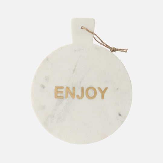 Marble Round Cheese Board – White Stone Serving Platter
