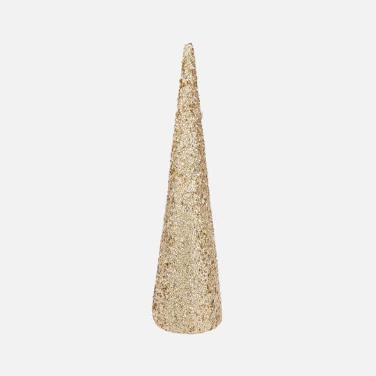 Large Gold Sequin Cone Decor – 120 cm Foam Display Piece