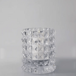 Hurricane Crystal Lamp Medium – Stud Clear Candle Holder