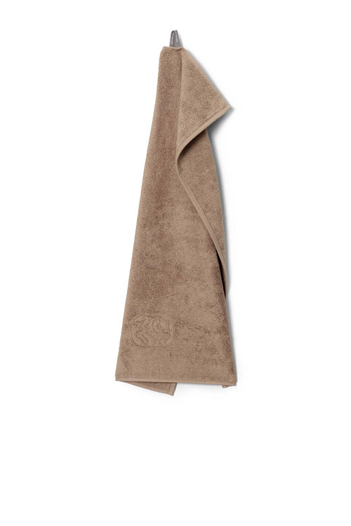 Damask Terry Guest Towel, Walnut, 40x70cm