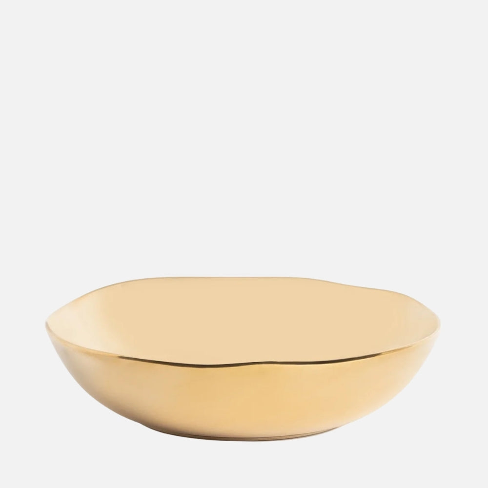 Porcelain Deep Plate with Irregular Edge – Ø 19 cm