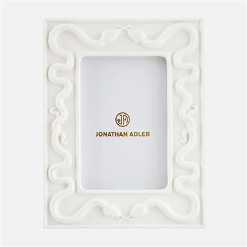 Eden 4x6 Frame – Hand-Carved Serpent Porcelain