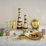 Chambeige Eye Tray – Brass & Mirrored Glass Decorative Tray