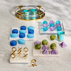 Brass Tic-Tac-Toe Set - Marble Base