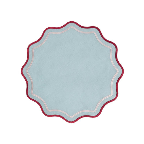 Set 2 scalloped placemats