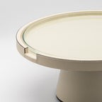 Gourmet Leather-Covered Wood Raised Tray