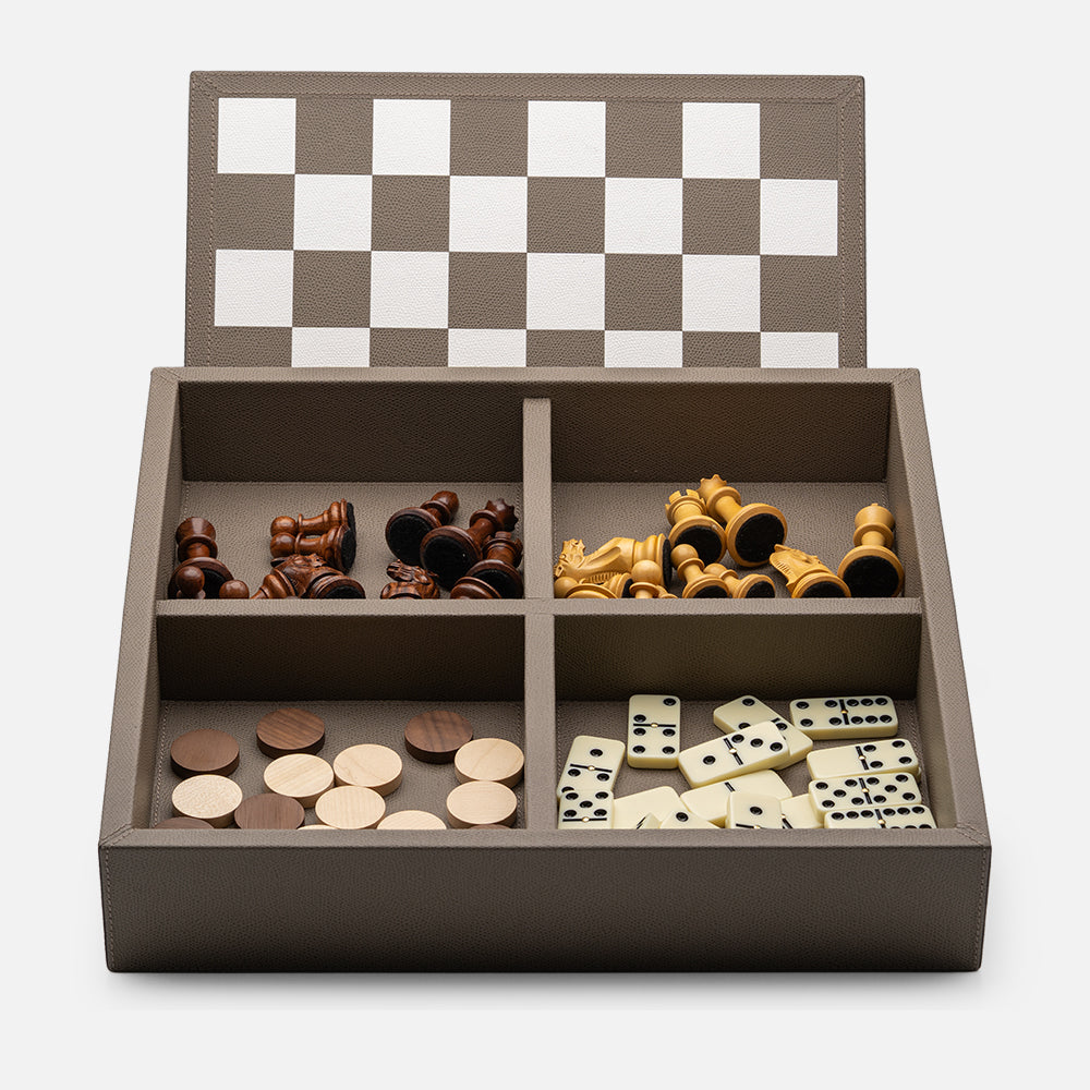 Triple Game Box – Chess, Draughts & Domino