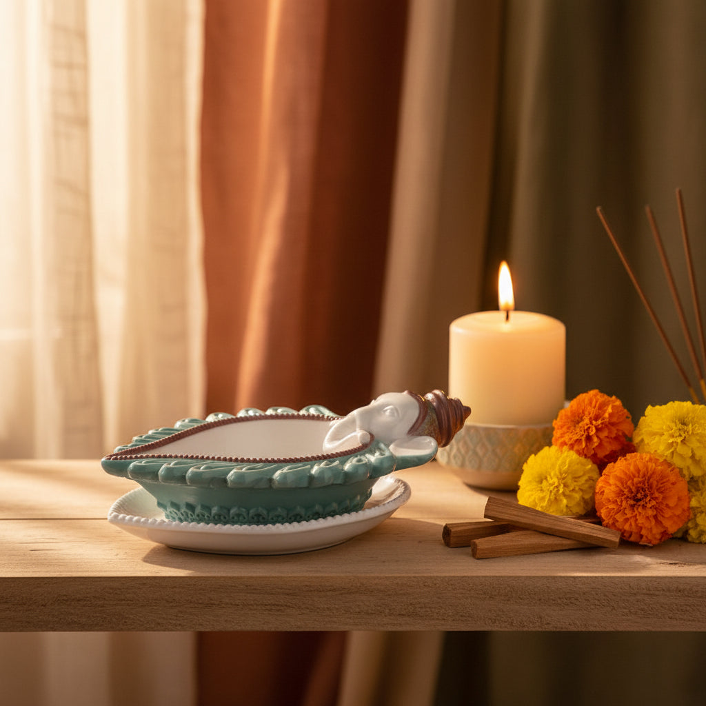 Ganesha Diya Figurine