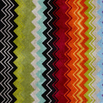 Giacomo Multicolour Zigzag Cotton Hooded Bathrobe