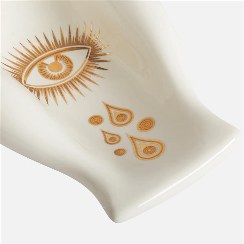 Gilded Eve Fruit Bowl - Gold Porcelain Decorative Centerpiece