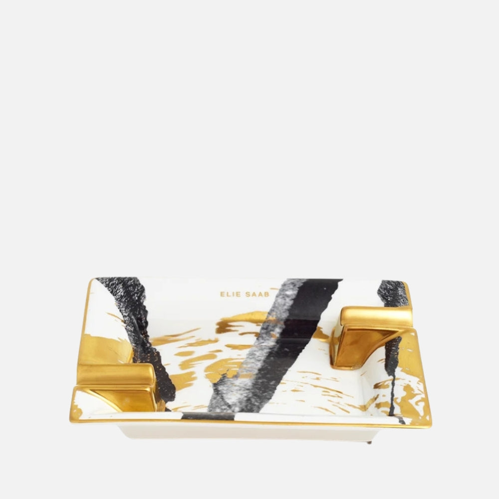 Golden Sumi-e Cigar Ashtray – 20x16cm