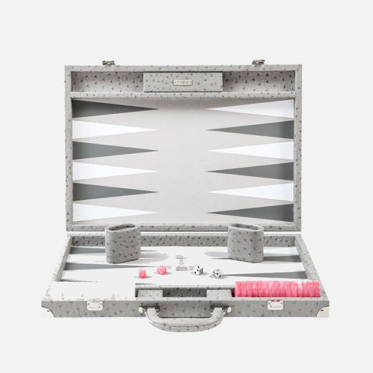 Grey Ostrich Large Backgammon