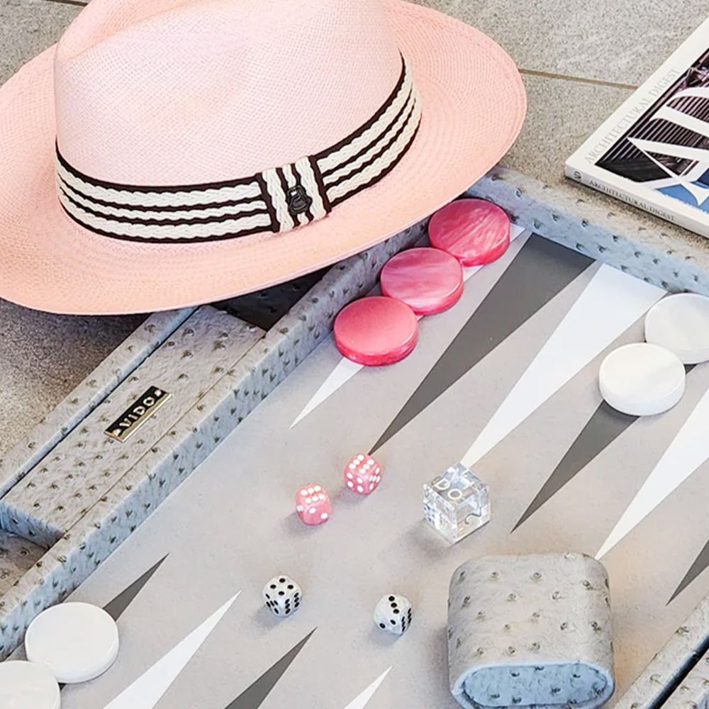 Grey Ostrich Large Backgammon