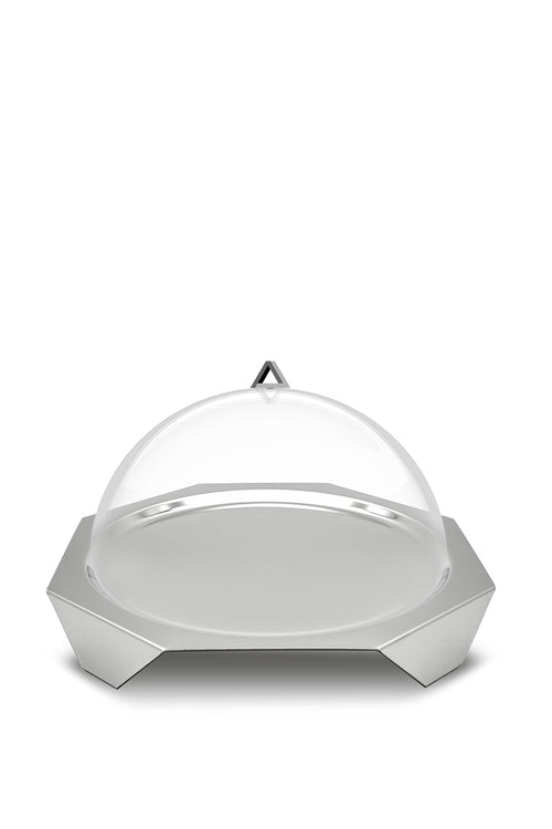 Hexagon Pastry & Cheese Stand, 32cm, Silver